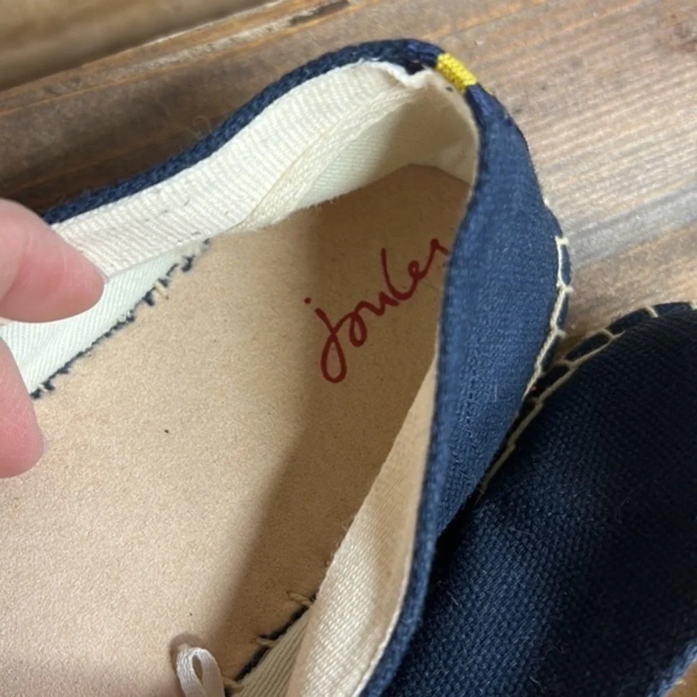 Joules Shelbury Bee Embroidered Espadrilles‎ Women's Size 9